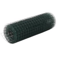 vidaXL Žičana mreža od čelika s PVC oblogom za kokoši 10 x 0,5 m zelena
