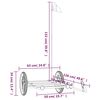 vidaXL Prikolica za bicikl crna 126 x 63 x 34 cm željezna