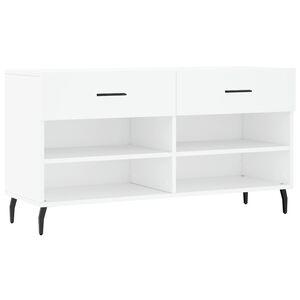 vidaXL Klupa za cipele bijela 102 x 35 x 55 cm od konstruiranog drva
