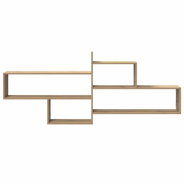 vidaXL Zidna polica boja hrasta 167,5x18x68 cm konstruirano drva