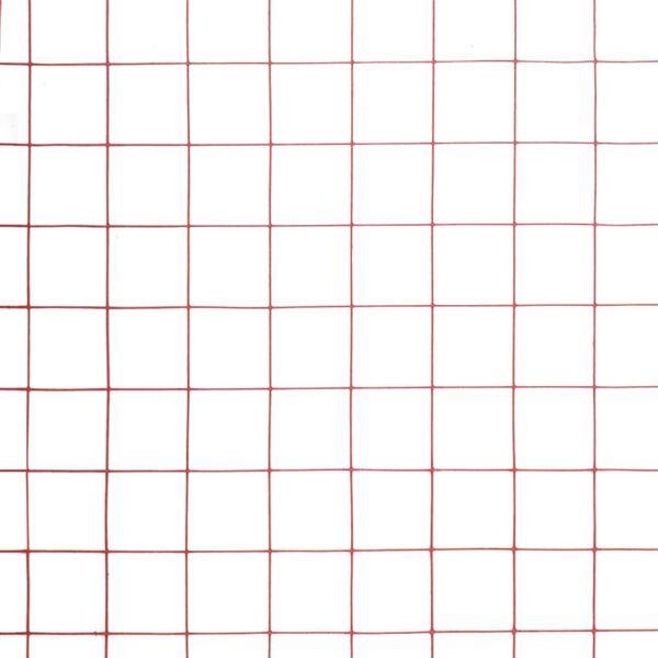 vidaXL Žičana mreža od čelika s PVC oblogom za koko&scaron;i 25 x 0,5 m crvena