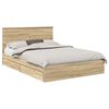 vidaXL Krevet s od storage Sonoma hrast 160 x 200 cm Konstruirano drvo