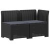 vidaXL Dvosedna Vrtna Sofe s Jastucima Izgled Ratan 2-sjedalo PP