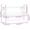 vidaXL Zidne police s prečkama 2 kom boja hrasta sonome 40x25x30 cm