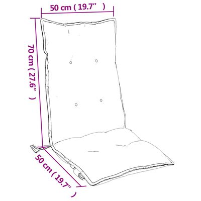 vidaXL Jastuci za stolicu s visokim naslonom 6 kom tirkizni od tkanine