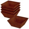 vidaXL Vrtna saksija 5 pcs Rđa 40 x 40 x 15 cm