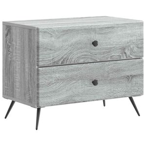 vidaXL Noćni ormar Siva sonoma 62 x 34,5 x 47,5 cm Konstruirano drvo