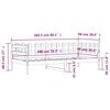 vidaXL Dnevni krevet bez madraca bijeli 90 x 200 cm masivna borovina