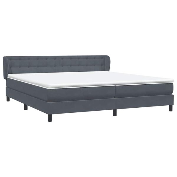 vidaXL Box Spring krevet s madracima tamno sivi 180x210 cm bar&scaron;un