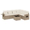 vidaXL 7-dijelni set vrtnih sofa od poliratana s jastucima bež