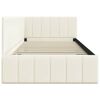 vidaXL Kutni okvir kreveta s uzglavljem Krema 100 cm x 200 cm Baršun