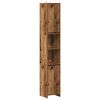 vidaXL Kupaonski ormarić staro drvo 30x30x183,5 cm konstruirano drvo