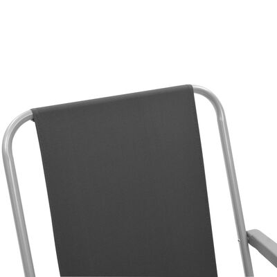 vidaXL Sklopive stolice za kampiranje 2 kom 52 x 59 x 80 cm sive