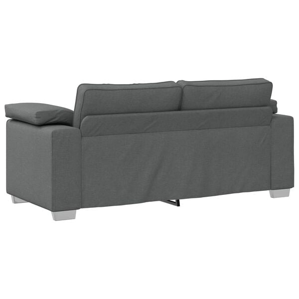 vidaXL Sofa 140cm Tamno siva tkanina