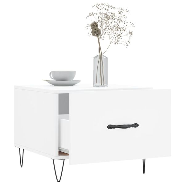 vidaXL Stolić za kavu bijeli 50 x 50 x 40 cm od konstruiranog drva