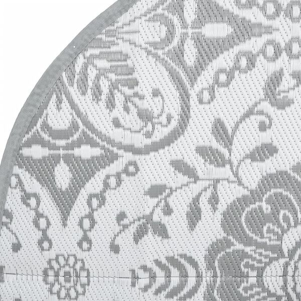 vidaXL Vanjski tepih ARAKIL svijetlo sivi &Oslash;160 cm PP