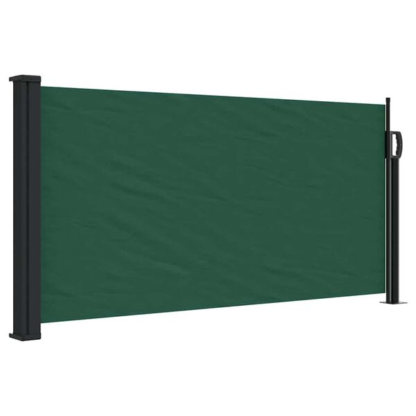 vidaXL Bočna tenda na uvlačenje tamnozelena 100 x 300 cm