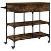 vidaXL Kuhinjska kolica boja hrasta 105 x 42 x 95 cm konstruirano drvo
