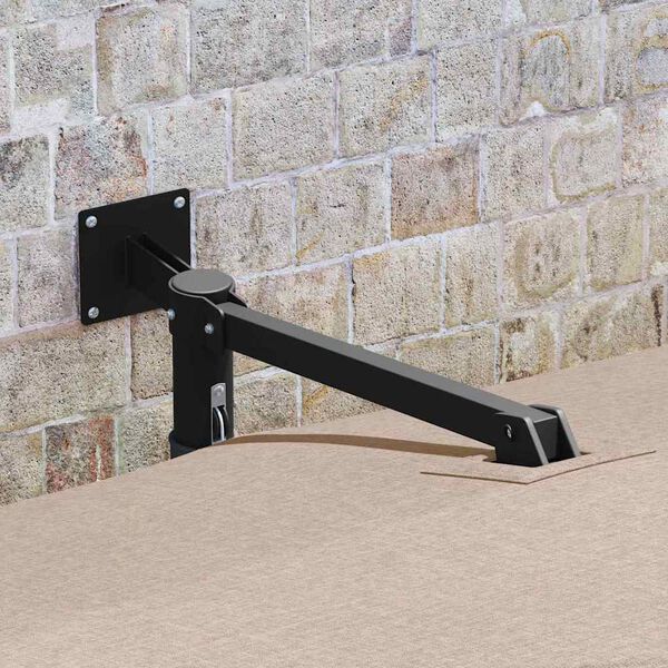 vidaXL Vrtni suncobran Sivo-smeđa 248,5 x 247,5 x 160 cm