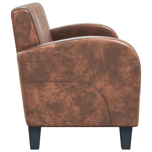 vidaXL Dvosjed od Umjetne Bru&scaron;ene Kože Smeđi