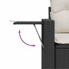 vidaXL 9-dijelni set vrtnih sofa s jastucima crni od poliratana bagrem