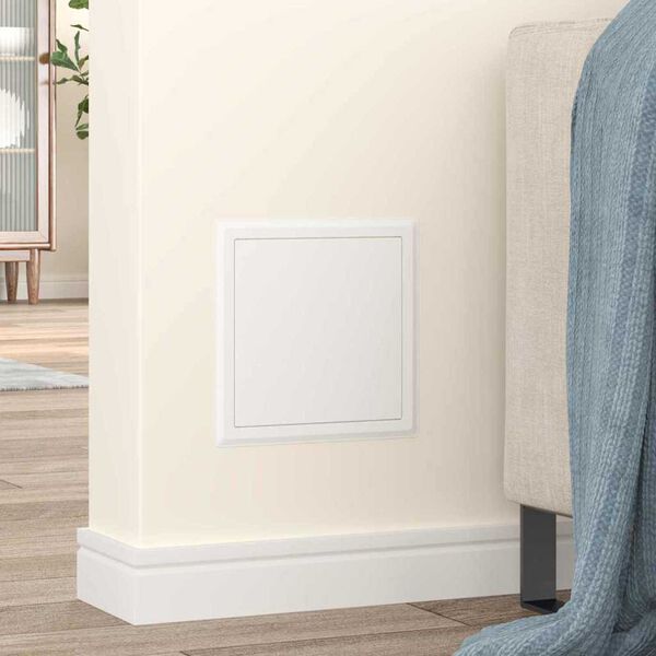 vidaXL Pristupna ploča 2 pcs Bijelo 20 x 20 cm Čelik