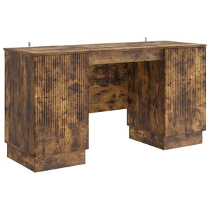 vidaXL Stol Dimljeni hrast 142,5 x 50 x 75 cm Konstruirano drvo