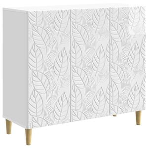 vidaXL Kreveta Bijela visokog sjaja 89 x 34,5 x 80 cm