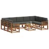 vidaXL Set vanjskih sofa s jastukom 10 pcs Prirodna i antracit