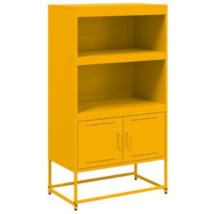 vidaXL Visoka komoda boja senfa 68,5 x 38,5 x 123,5 cm čelična
