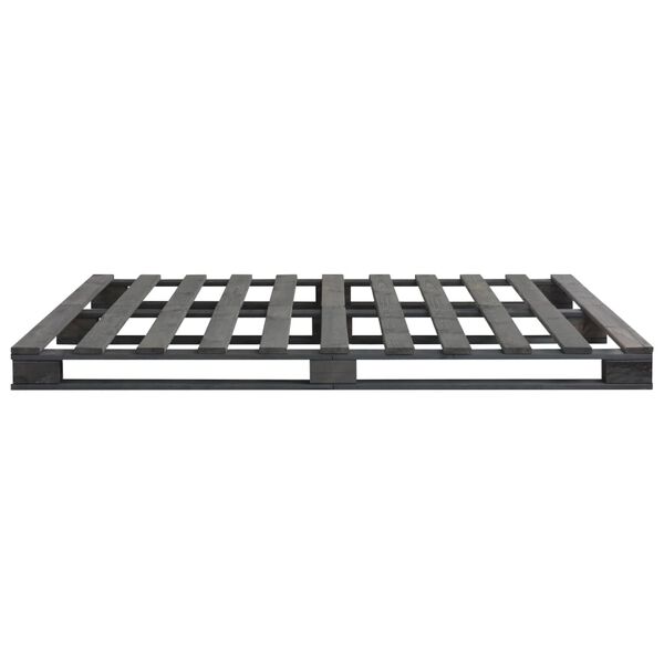vidaXL Okvir za krevet od paleta od masivne borovine sivi 200 x 200 cm
