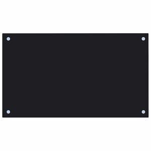 vidaXL Kuhinjska za&scaron;tita od prskanja crna 70 x 40 cm kaljeno staklo