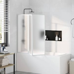 vidaXL Pregrada za kadu s 3 sklopiva panela, 117 x 120 cm