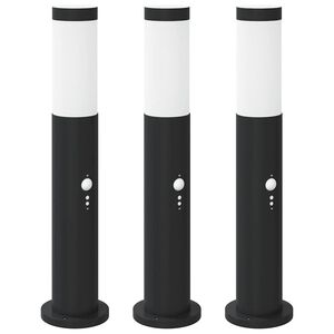 vidaXL Stupić za svjetla sa senzorom 3 kom 50 cm nehrđajući čelik IP44