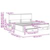 vidaXL Krevetna konstrukcija s uzglavljem Sonoma hrast 180 x 200 cm