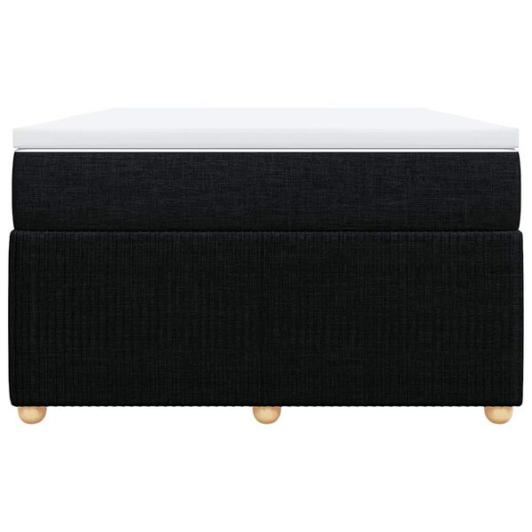 vidaXL Krevet s oprugama i madracem crni 120 x 200cm od tkanine