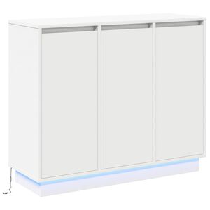 vidaXL LED komoda Bijelo 90 x 32 x 75 cm Konstruirano drvo
