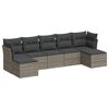 vidaXL 7-dijelni set vrtnih sofa sivi od poliratana
