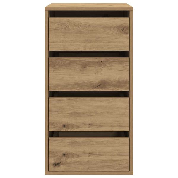 vidaXL Kutna komoda s ladicama boja artisian hrast 40x41x76 cm drveni