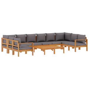 vidaXL 8-dijelna set vrtnih sofa s jastucima masivno bagremovo drvo