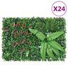 &nbsp;vidaXL Ograda od umjetnih biljaka&nbsp;24 kom zelena 40 x 60 cm