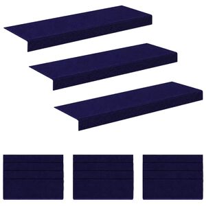 vidaXL Podloge za stepenice 15 kom. 65 x 21 x 4 cm Plava Poliester