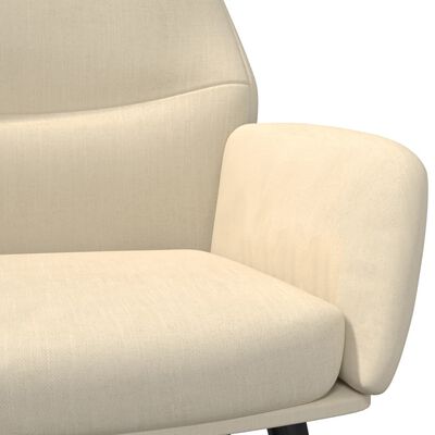 vidaXL Stolica za opuštanje od tkanine krem