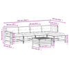 vidaXL 6-dijelna vrtna garnitura od masivne borovine s jastucima