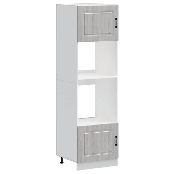 vidaXL Ormarići za pećnicu 2 kom "Kalmar" sivi, inženjerski drvo Sonoma