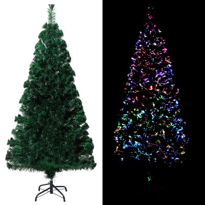 vidaXL Umjetno božićno drvce sa stalkom zeleno 120 cm optička vlakna