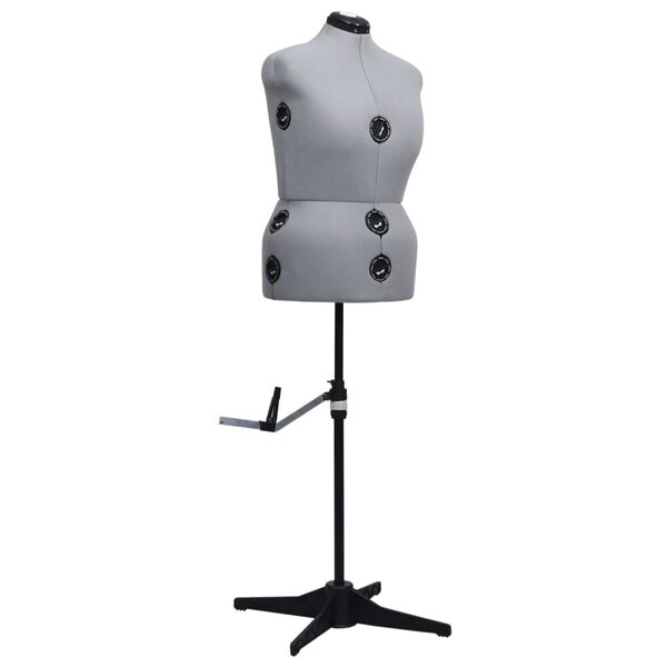 vidaXL Podesiva krojačka lutka ženska siva L veličina 44 - 50
