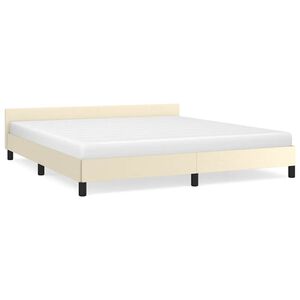 vidaXL Okvir kreveta s uzglavljem bez madraca krem 180x200 cm