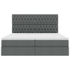 vidaXL Krevet s od storage Tamno siva 200 x 200 cm Lažna koža