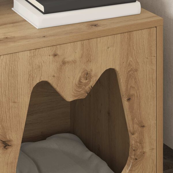 vidaXL Mačja Kuća Umjetnička hrastovina 42,5 x 40 x 53,5 cm